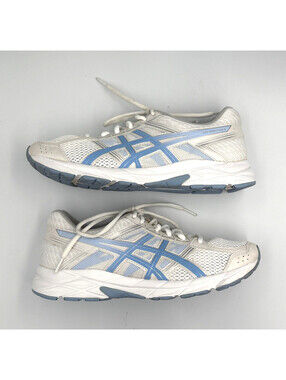 ASICS Gel Contend 4 Women's Size 10 White Blue Running Walking Shoes